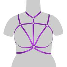 Plus Size Women Elastic Bandeau Bra, Seamless Hollow Out Design - Multicolor - View 13