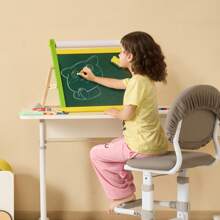 Easel Accessory Set, 32 PCS Kid's Art Easel Painting Kit Including Chalks, Dry-Erase Markers & Paper Rolls Or Magnetic Whiteboard, Chalkboard, Paper Roll, Supplies Set For Standing Or Tabletop Art Easel, Painting Accessories  Or Foldable Portable Drawing Board For Toddlers Boys And Girls - Desktop,3.97 lbs - 查看 9