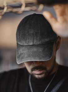 Women's Solid Color Washed Vintage Casual Baseball Cap - Dark Grey - View 6