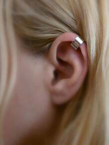 4 Stücke Ohrklemmen Ohrringe für Frauen, silbrig-goldene Ohrklemmen ohne Piercing, hypoallergen, Clip-On Knorpel Ohrringe, Muschel Ohrringe, Ohrklemmen Kette - Ohrclip - Übersicht 4