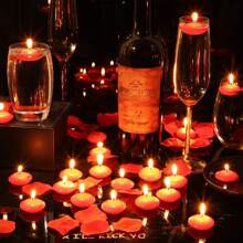 10/20 pièces Bougies flottantes de centre de table pour mariage, bougies à thé flottantes activées par l'eau, petites bougies flottantes non parfumées de décoration ronde pour centre de table, vases cylindriques, décorations de fête de mariage