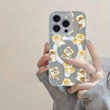 时尚创意面包猫设计图案手机壳适用于 Iphone16 15 14 13 12ProMAX 软边 11 保护壳，适合送给男性和女友的生日礼物，母亲，家人，朋友，男朋友，女朋友 - 無色 - 查看 4