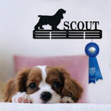 Pet Award Medal Hanger Monogram - 12 Rungs For Medals & Ribbons, Metal Sign, Art, Wall Decor Gifts Birthday Graduation