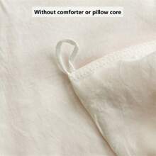 3/4pcs Soft Solid Color Brushed Feather Embroidery Bedding Set (1pc Duvet Cover, 1/2pcs Pillowcase, 1pc Bed Sheet, Excludes Pillow And Quilt), Breathable, Washable, Simple & Elegant