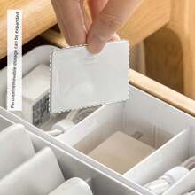 1pc New Adjustable Desktop Cable Organizer Box, Multi-Compartment Data Cable Storage Drawer