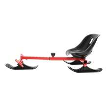 RAINAUT Snow Racer Sled, Ski Slider, Twin Brakes, Steel Frame,  Winter On Ice Snow Scooter Snow Ice Skate Ski Bike Snow Racer For Adults Up To 200LBS, 114*32*39cm/44.88*12.6*15.35in