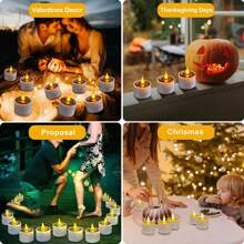 6pcs Solar Power Tea Lights,Outdoor Candle Flameless Flicker Waterproof Solar Table Lamp LED Candles With Dusk To Dawn Sensor For Lantern Garden Camping Party Home Valentines Decorations Easter Gifts Birthday Graduation