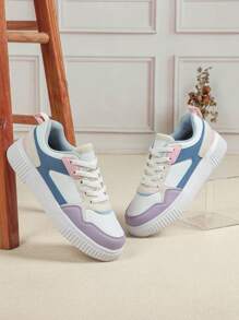 Neue Sportschuhe für Herren 2025 weiß & lila im Patchworkdesign, atmungsaktive kontrastfarbige Mesh Lässig Sneaker, geeignet für alle Jahreszeiten, Pendeln, plateauexplosion Herrenmodell - Verschiedenfarbig - Übersicht 2