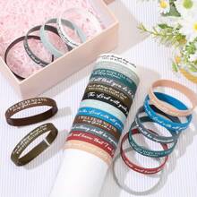 10pcs/20pcs/40pcs, Bible Verses Bracelets Bulk Scripture Silicone Bracelets Inspirational Motivational Quote Rubber Wristbands Christian Bracelets For Women Men Easter Carnival Party Favors Christmas Gifts