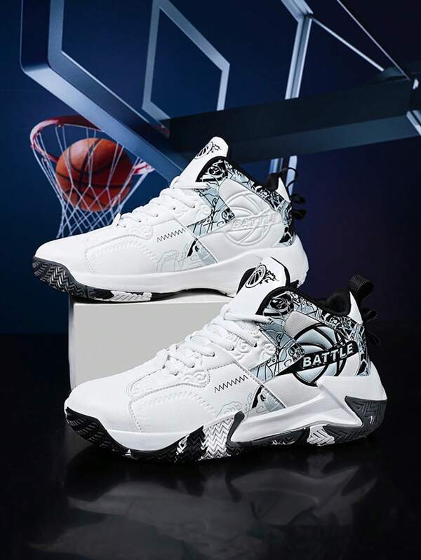 2025 Frühling Neue extrem leichte Basketballschuhe mit dicker Sohle und großer Größe, große Damenschuhe für den Outdoor-Lässig-Sport, rutschfest und abriebfest, Laufschuhe mit Stoßabsorption und Rückfederung, Lässig Schuhe mit zufälligem, unregelmäßigem Muster