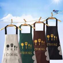 New Waterproof And Oil-Resistant Apron For Men And Women, Kitchen Cooking Home Use Anti-Stain