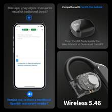 Real Time Language Translator Earbuds Open Ear AI Translation Earbuds Translation Pods Translator Earbuds For Android IOS, 144 Languages Translator Pods For IOS & Android - màu đen - Xem 4