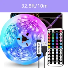 NBBUFF 3.28ft-98.4ft LED Strip Lights For Bedroom Room,With 44Key Remote, Flexible Use,Adjustable Color Flashing Speed,6 DIY Modes,Very Easy To Install,For Ceiling, Party Atmosphere Lights ,Festive Atmosphere Lights,Holiday Gifts