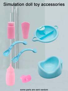 26厘米逼真婴儿娃娃玩具，可喝水和排尿，儿童互动游戏套装，可折叠婴儿车玩具，女孩公主车玩具