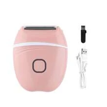 LQT Pink Portable Multifunctional Electric Lady Shaver, Suitable For Bikini, Leg & Underarm Hair Removal, USB Rechargeable, Cordless, Gentle & Effective Hair Removal, Skin-Friendly