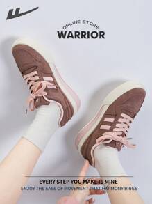 WARRIOR Zapatillas de skateboard para mujer Warrior, ligeras, cómodas, transpirables y de estilo modesto, casuales pero elegantes, aptas para todo el año, resistentes al desgaste y para uso diario, zapatillas de entrenamiento y running