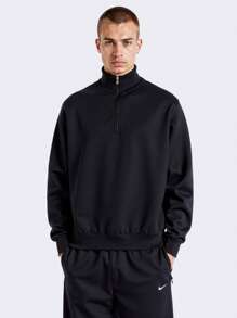 Nike TECH FLEECE REIMAGINED 1/2-ZIP TOP - Black - View 2