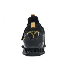 Men's Professional Non-Slip Weightlifting Shoes, Bracing High-Top Squat Deadlift Sneakers With Hook And Loop Strap