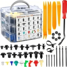 820/925 piezas de remaches de plástico para sujeción de parachoques de coche, 26 tamaños populares de clips de fijación, adecuados para puertas de coche y fijadores internos de la carrocería - Multicolor - Ver 11