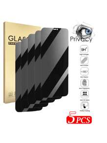 5pcs Anti-Spy Tempered Glass Compatible With IPhone 16/15/14/13/12/11/12mini/13mini/7/8/SE2/X/Xs/Xr/XsMax/6/6S Plus Anti Peep Screen Protector For IPhone 16ProMax Privacy Glass