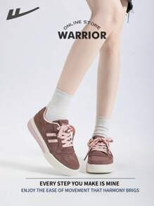 WARRIOR Zapatillas de skateboard para mujer Warrior, ligeras, cómodas, transpirables y de estilo modesto, casuales pero elegantes, aptas para todo el año, resistentes al desgaste y para uso diario, zapatillas de entrenamiento y running