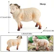 Farm Animal Figures Toys Mini Animal Figurines Farmyard Animal Cake Toppers For Farm Theme Party, Birthday, Easter, Christmas Party Decorations, Kids' Play Figures