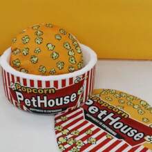 舒适爆米花猫床 - 可拆卸冬季暖屋，隔热便携，适合室内猫，病毒式宠物必备品 - 紅色 - 查看 6