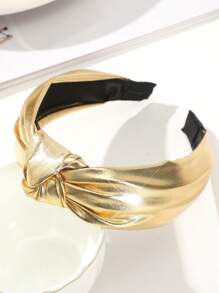 1pc Bath Towel Headband, Women's Knotted Thick & Fluffy Headband, Fashion & Cute Hair Accessory, Suitable For Bathroom, Birthday, Travel, And Outfit Matching