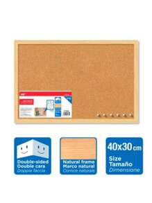 Dwustronna tablica korkowa z drewnianą ramą, wisząca tablica ogłoszeń, dekoracyjna tablica biurowa, domowa tablica ogłoszeń szkolnych