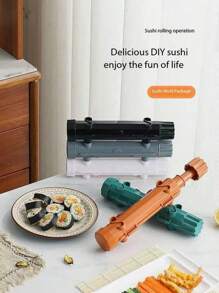 完整的寿司制作模具套件 - 易于使用、干净整洁，非常适合家庭 DIY 寿司，适合寿司爱好者 - 彩色 - 查看 5