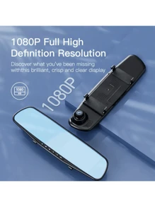 4.5" 1080P Full HD Dual Dash Cam, Front & Rear Recording, Backup Camera, Wide Angle Starlight Night Vision, Ultra-Thin Design, Fits Over 50 Vehicle Models