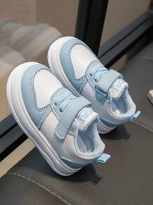 1 双女宝宝运动鞋，适合幼儿的小白鞋，春/秋 - 藍色 - 查看 1