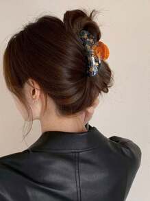 1pc Women's Acetate, Star & Sun Creative Hair Claw Clip, Unique Design Hair Accessory