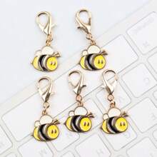 可爱动物钥匙扣套装 - 卡通蜜蜂、海豚、猫头鹰、云朵动物吊坠饰物，适用于包和背包，非常适合日常和派对礼物、汽车钥匙、装饰、返校季节 [钥匙扣] DIY 珠宝制作用品 - 彩色 - 查看 11