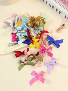 10/20pcs Random Color Fabric Bow Hair Clips, Cute Pet Grooming Accessories For Cats And Dogs - Multicolor - View 4