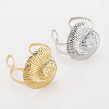 1 件女士海滩度假风格金属海星和贝壳开口袖口手链，适合日常佩戴、夏季海滩派对 - 手鐲 - 查看 8