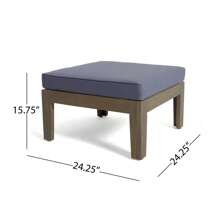 MERAX Grenada Sectional Sofa Set | 5-Piece 3-Seater | Includes Coffee Table And Ottoman | Acacia Wood Frame | Water-Resistant Cushions | L Shape Sectional Sofa - Stylish & Comfortable Design Compatible With Living Room DécorTeak And Red/Teak+ Beige/Blue/Grey, Finish