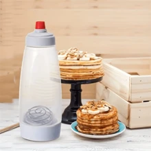 1pc Pancake Batter Dispenser Bottle With Whisk Ball And Steel Wire Blender, Ideal For Baking Pancake, Cupcake, Muffin, Crepe, Etc., White - Multicolor - View 7