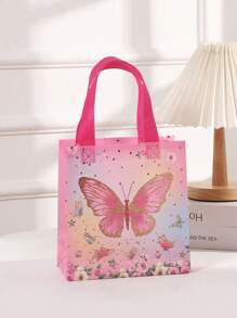 16 件防水无纺布蝴蝶图案派对生日礼品袋购物袋 - 彩色 - 查看 11