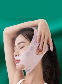 1 件可重复使用的女士粉色睡眠面膜，弹性轻质瑜伽面部护带