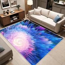 1 pieza de Alfombra de área de textura premium, tapete de piso - Impermeable, antideslizante, fácil de limpiar, lavable a máquina, suave y cómodo, adecuado para felpudo, cocina, sala de estar, dormitorio, pasillo, baño, lavandería - Alfombra fácil de limpiar, decoración del hogar [Tela de terciopelo suave de 800g/m², 5 mm de grosor] - Multicolor - Ver 1