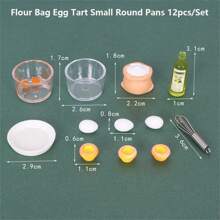 1 set Mini fouet à œufs de cuisine et tarte aux œufs factice, modèle de jouet de nourriture miniature