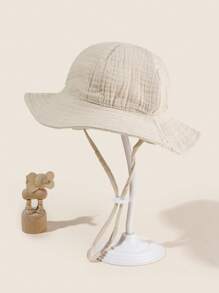 1 件装幼儿夏季透气太阳帽，6-15 个月儿童轻便渔夫帽户外防晒