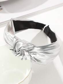 1pc Bath Towel Headband, Women's Knotted Thick & Fluffy Headband, Fashion & Cute Hair Accessory, Suitable For Bathroom, Birthday, Travel, And Outfit Matching