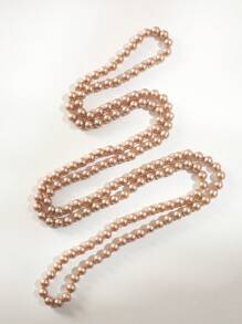 1 Pc Fashionable & Elegant Bohemian Style Double Layer Casual Versatile Ladies Sweater Chain - Coffee - View 3