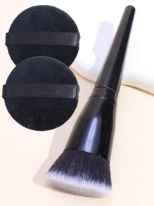 1pc Flat Top Foundation Makeup Brush, Flat Head Design Unisex Portable Makeup Tool - Multicolor - View 10