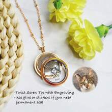 Customized Pet Portrait Memorial Urn Necklace, Personalized Pet Urn Necklace, Pet Urn Jewelry, Dog Memorial Gift, Pet Memorial Jewelry Necklace With Dog Hair/Fur, Memorial Gift With Pet Portrait Carving, Cat Memorial Gift