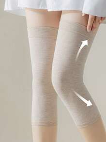 1 Pair Summer Air Conditioning Room Knee Protection Socks, Non-Curling To Keep Knees Warm - Multicolor - View 10