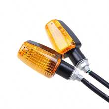 4 PCS Universal Motorcycle Motorbike Turn Signal Indicators Light Lamp Amber UK - Black - View 6