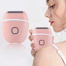 LQT Pink Portable Multifunctional Electric Lady Shaver, Suitable For Bikini, Leg & Underarm Hair Removal, USB Rechargeable, Cordless, Gentle & Effective Hair Removal, Skin-Friendly
